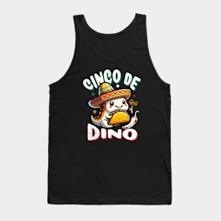 Cinco De Mayo Dinosaur Kids Tank Top